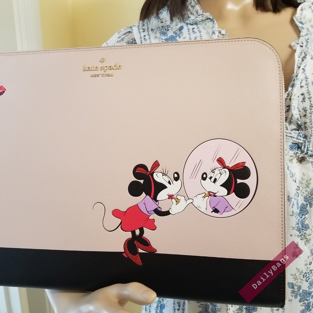 KATE SPADE L-ZIP MINNIE MOUSE LAPTOP CASE SLEEVE - Picture 3 of 14